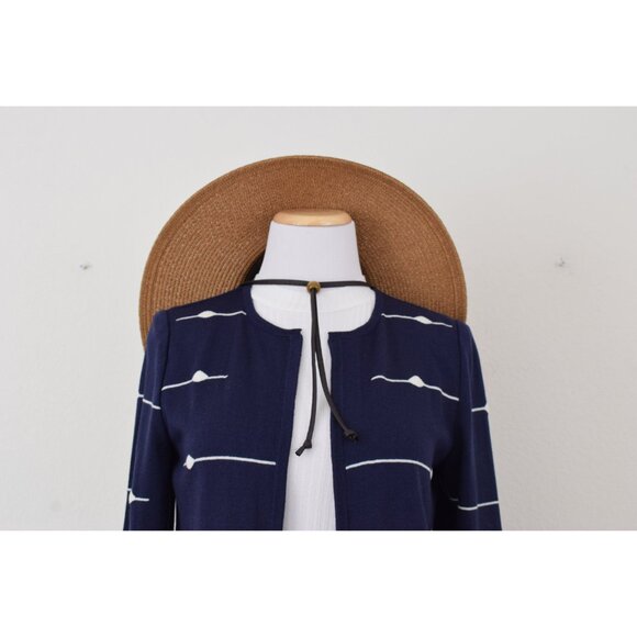 Vintage 90s Acrylic/Nylon Navy Cardigan | size 8 - Picture 5 of 10